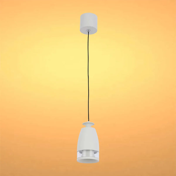 Pendant Downlight TEKLED Sentinel LED Pendant Downlight with Polycarbonate Ring Diffuser 7W Warm White-White Curved-150-19078