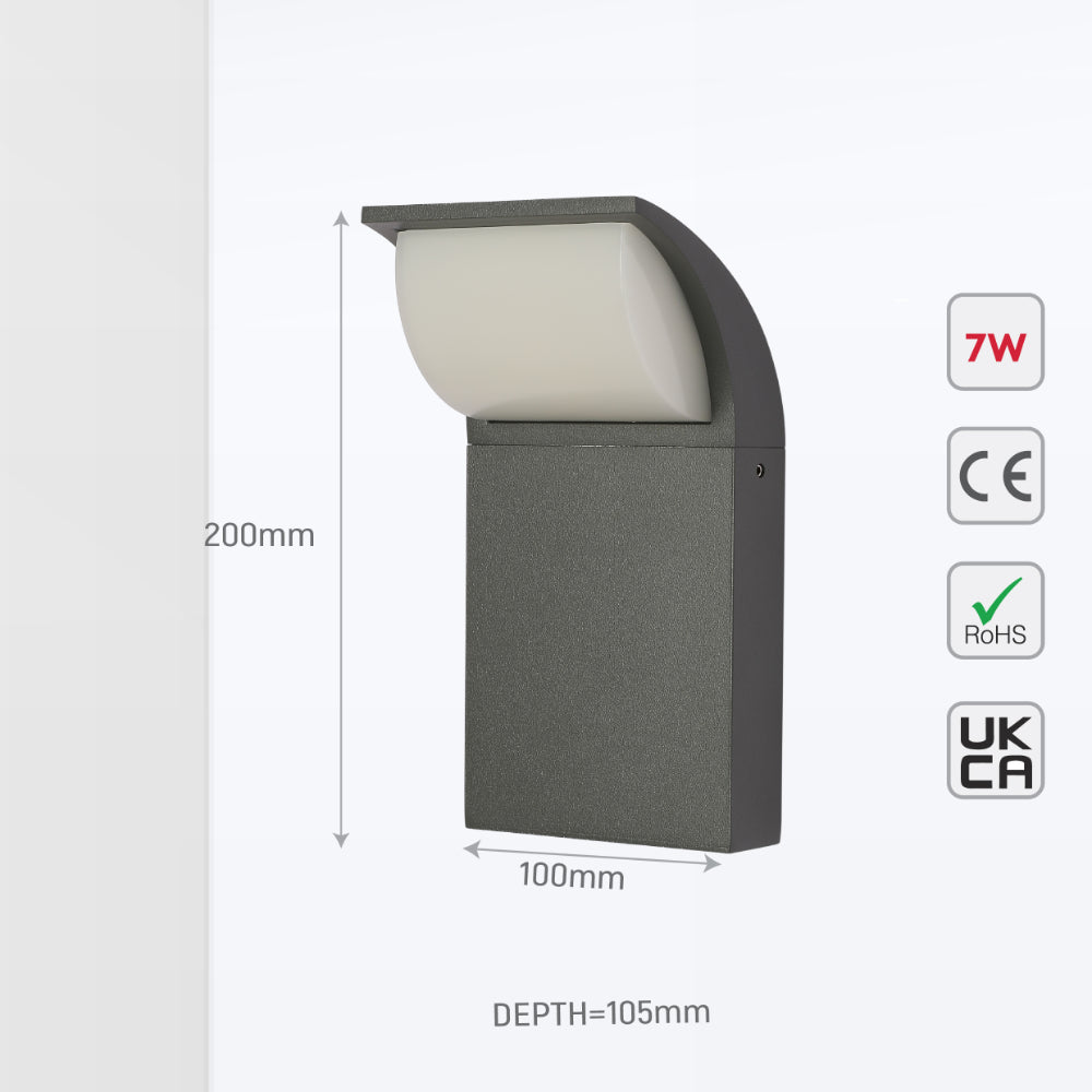 Senza LED Outdoor Wall Light 7W 3000K 9