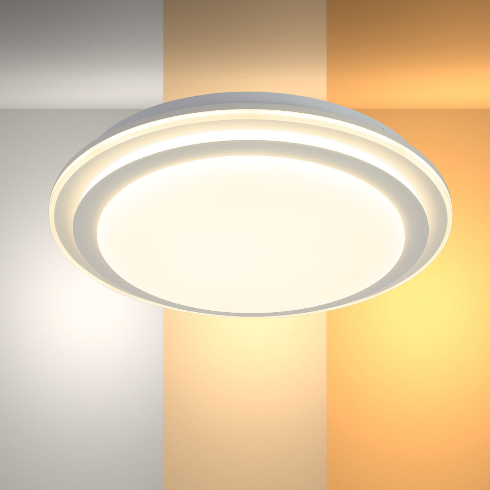 Serenity Halo Dual-Ring LED Flush Mount Ceiling Light, LED Flush Ceiling Light, TEKLED 1