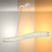 Crystal Chandelier TEKLED Serpentine Crystal Helix LED Pendant Chandelier 80W--159-18348