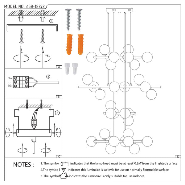 User manual for Skyline Cascade Chandelier-159-18272