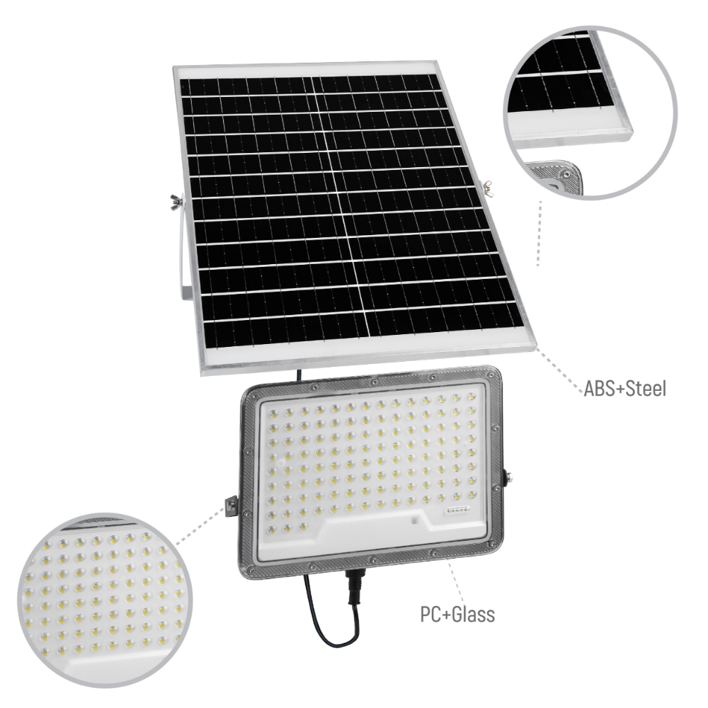 Solar LED Floodlight with Remote Control, Solar Floodlight, TEKLED 6