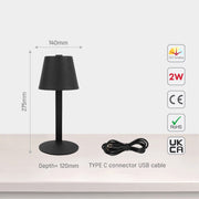 Solar-Powered Portable Outdoor LED Table Lamp 9