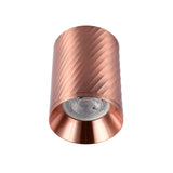 Spiral Textured Recessed Downlight - GU10, Dimmable, Aluminium