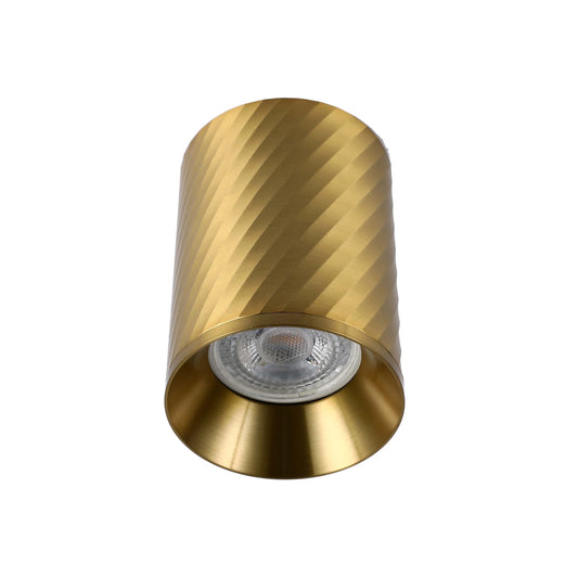 Spiral Textured Recessed Downlight - GU10, Dimmable, Aluminium