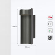 Splitted Bamboo LED Outdoor Wall Light 3000K/4000K/6500K 13W 9