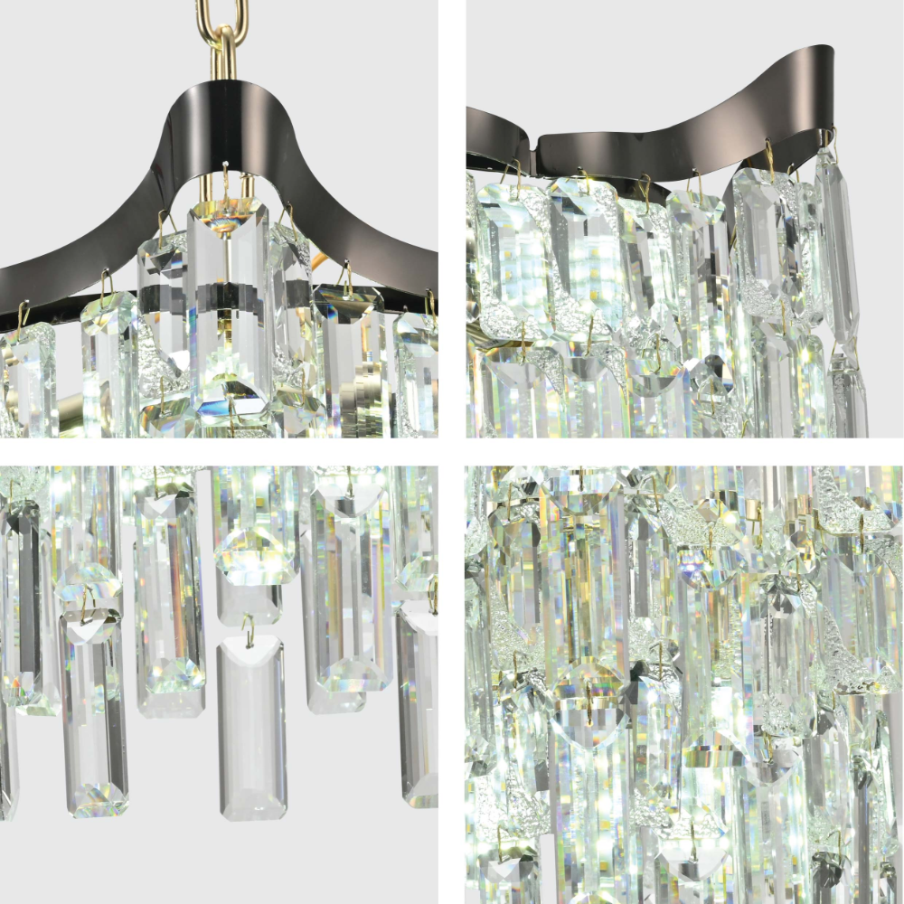 Details of Star Crystal Chandelier Ceiling Light | TEKLED 159-18080