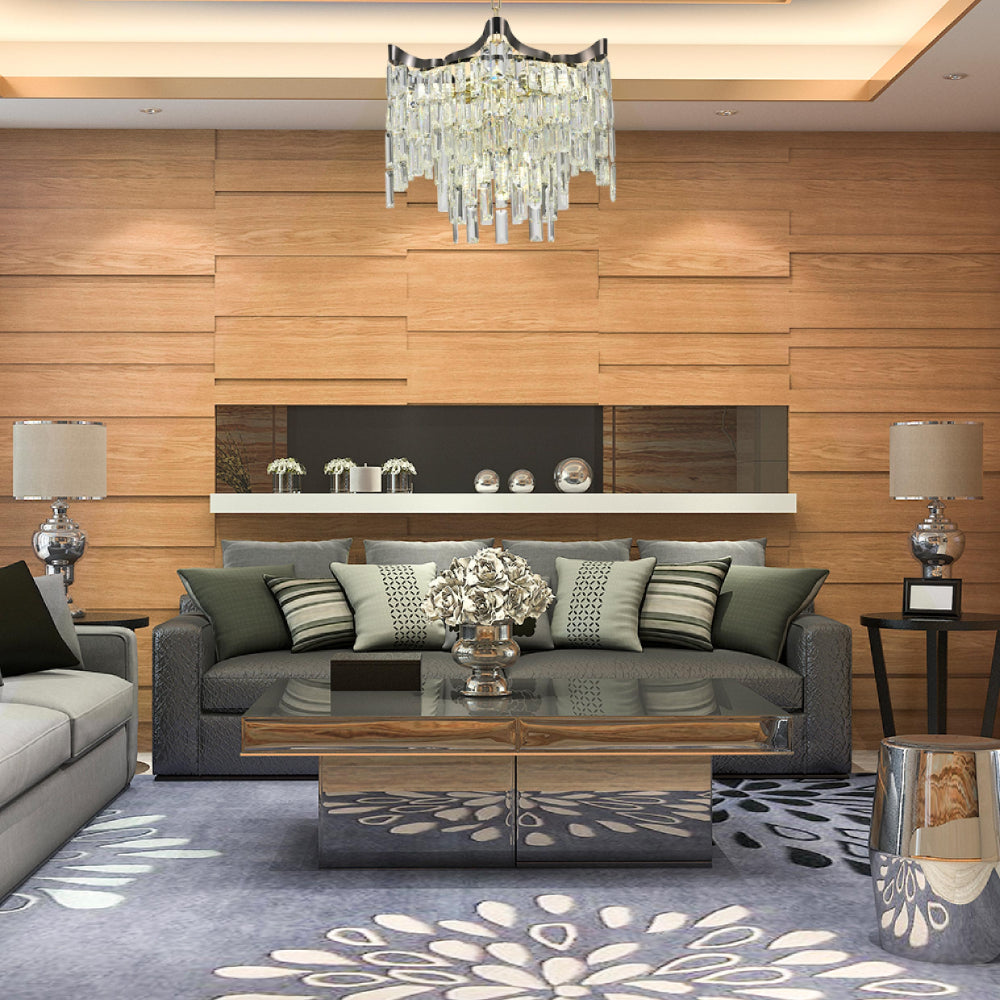 Interior use of Star Crystal Chandelier Ceiling Light | TEKLED 159-18080