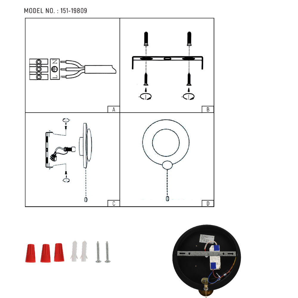 Stellar Modern Pull-Down Switch LED Wall Light, LED Wall Light, TEKLED 15