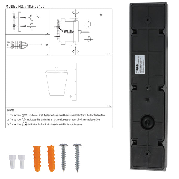 Tiany LED Outdoor Lantern Wall Light 13W 4000K 16