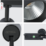 Close shots ofr 30W cool white black finish track light