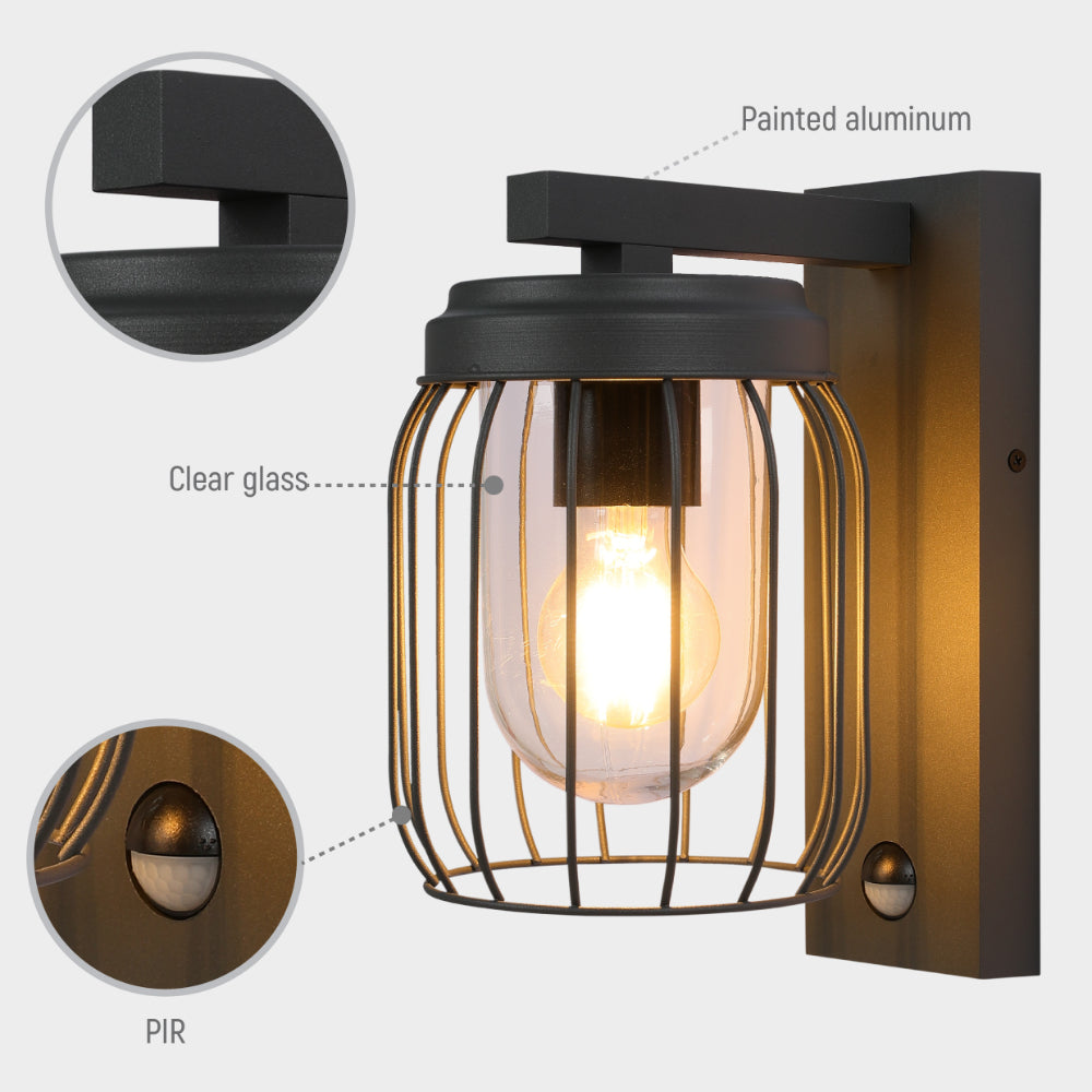 Tuela Outdoor Wall Light E27 Dark Grey