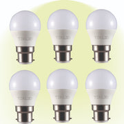 Ursa LED Golf Ball G45 Dimmable B22 Bayonet Cap 5W Pack of 6 4000k cool white