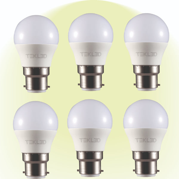 Ursa LED Golf Ball G45 Dimmable B22 Bayonet Cap 5W Pack of 6 4000k cool white