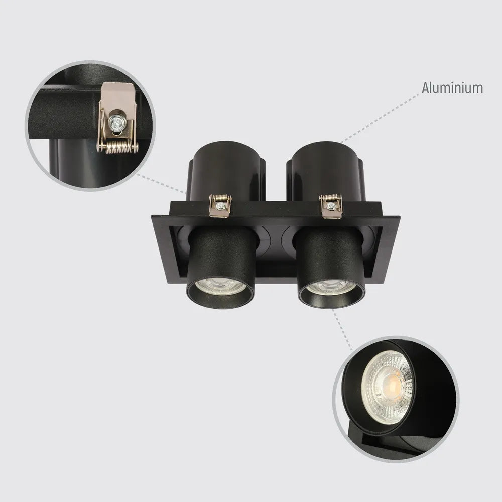 Details of the Vortex Retractable Recessed Swivel Spotlight-172-03148