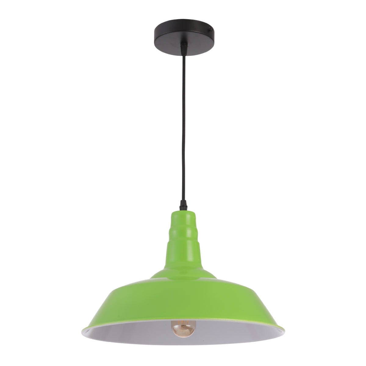 Main image of Pistachio Green Metal Step Pendant Ceiling Light with E27 | TEKLED  150-15042