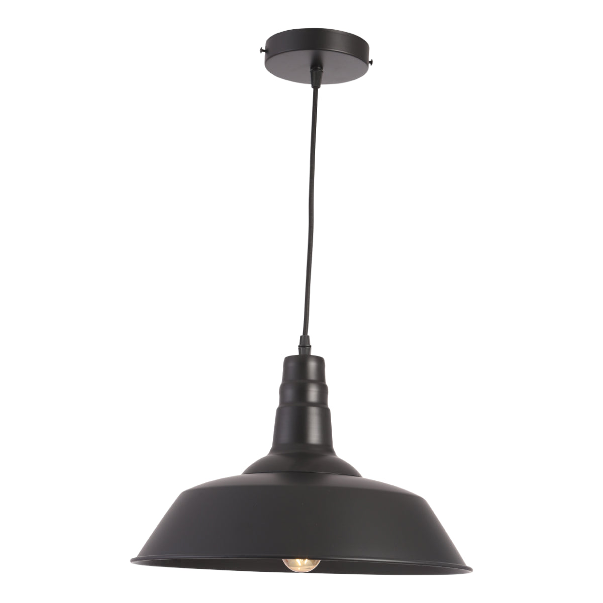 Main image of black step metal pendant light 150-18027