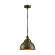 Main image of Brooklyn Vintage Metal Dome Pendant Light Pewter Copper  Bronze E27  | TEKLED 150-18205