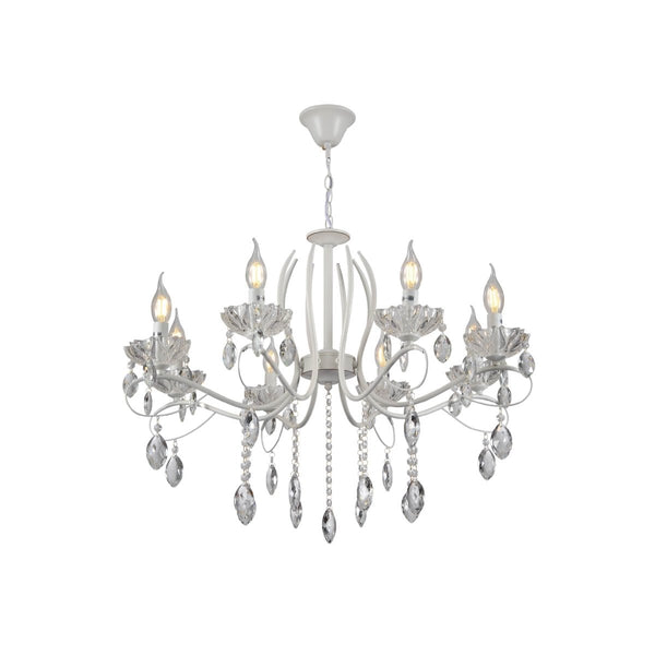 Main image of Tabitha Mediterranean Elegant Transitional Elizabeth Style Crystal Chandelier Ceiling Light E14 | TEKLED 159-17708