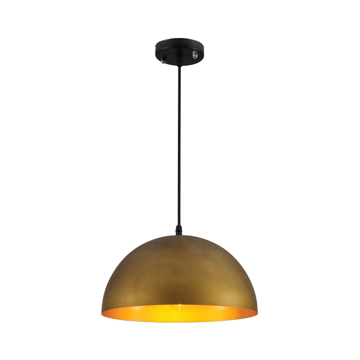 main image of diameter with 300 mm Yellow Brass Finish dome Metal Pendant Ceiling Light E27 Fitting 159-17750