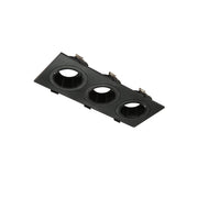 Main image of Rectangle Polycarbonate Tilt Recessed Downlight GU10 3 Lamp Black 164-03035