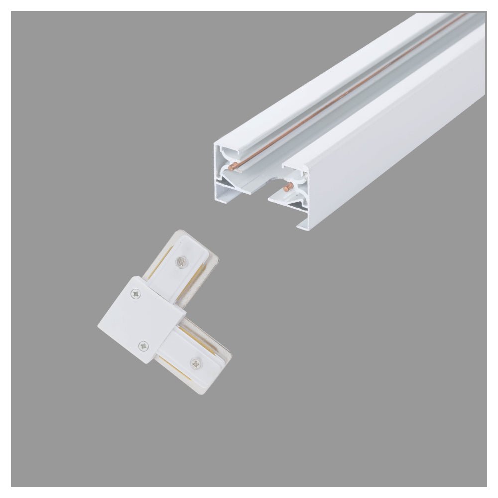 Main image of Connector for Track for 2 Conductor Tracklight adaptors L - corner White 175-15334