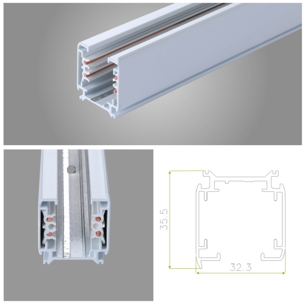 Main image of Track for 5 Conductor Tracklight adaptors White 1 metre 175-15700