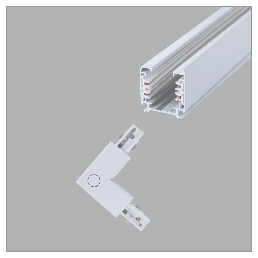 Main image of Connector for Track for 5 Conductor Tracklight adaptors L - corner White 175-15740