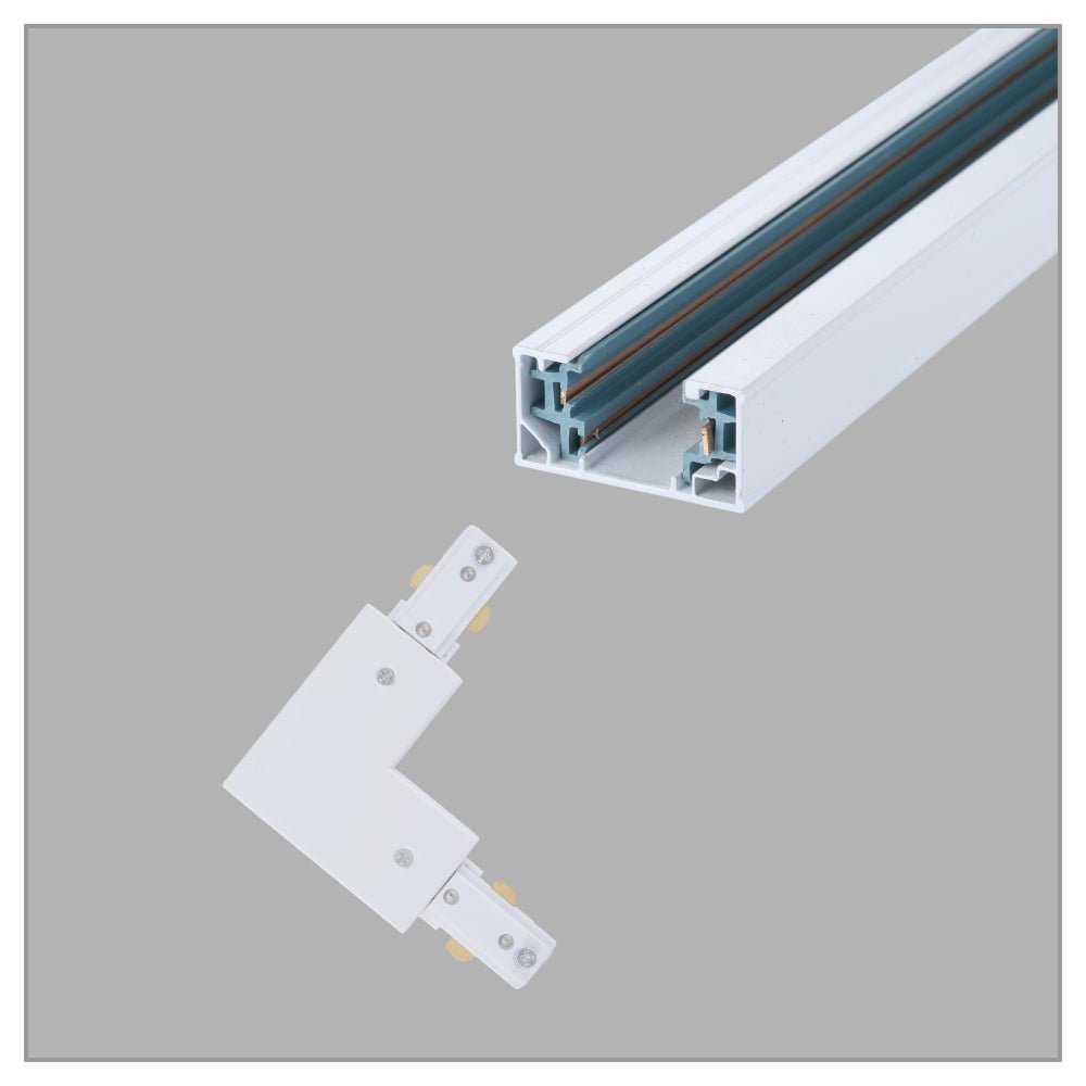 Main image of Connector for Track for 3 Conductor Tracklight adaptors L - corner White 175-15742