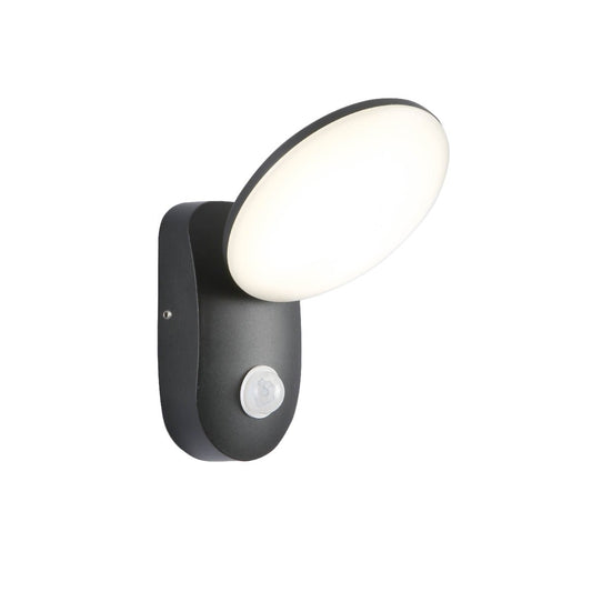 Main image of Black UFO LED Outdoor Wall Light with PIR Sensor | TEKLED 182-03373