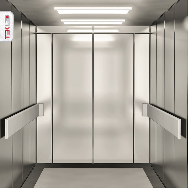 LED Backlit Panel Light 38W 3800Lm 4000K Cool White 600x600 2x2ft Non-Flickering in use in elevator