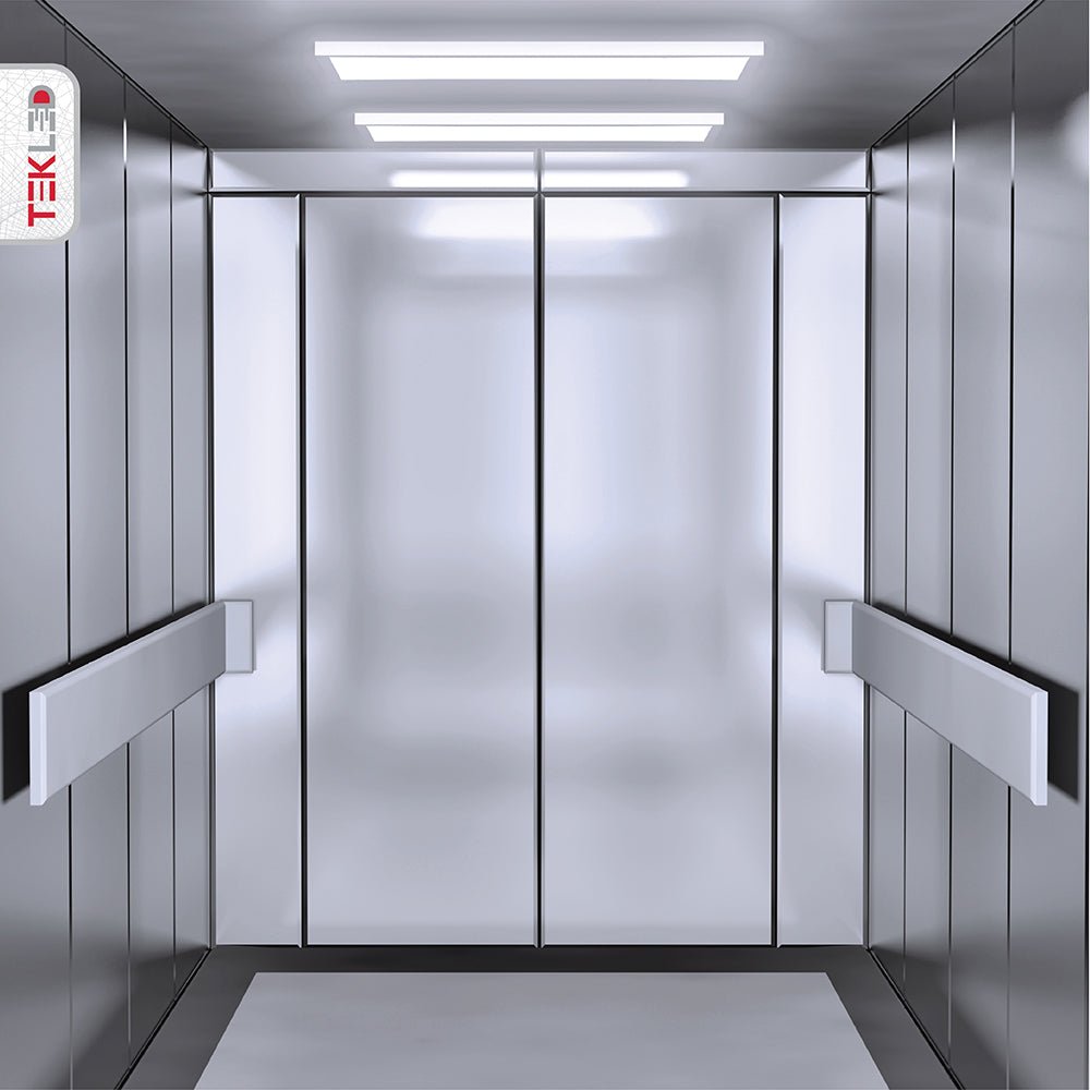LED Backlit Panel Light 38W 3800Lm 5700K Cool Daylight 600x600 2x2ft Non-Flickering in use in elevator