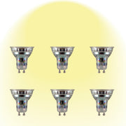 Six energy-efficient LED bulbs create a warm, inviting ambience, perfect for modern lighting solutions.
