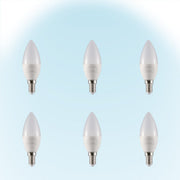 Vela LED Candle Bulb C37 E14 Small Edison Screw 5W pack of 6 cool daylight