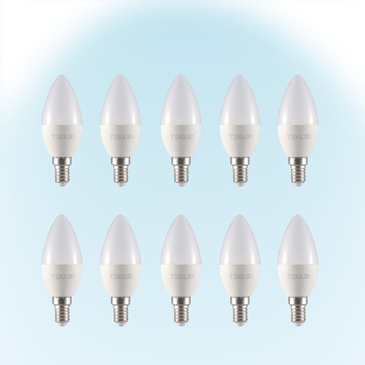 Vela LED Candle Bulb C37 E14 Small Edison Screw 5W pack of 10 cool daylight