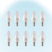Vela LED Candle Bulb C37 E14 Small Edison Screw 5W pack of 10 cool daylight