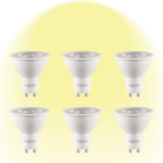 Dimmable GU10 LED spot light bulb  cct 3000K warm white pack of 6