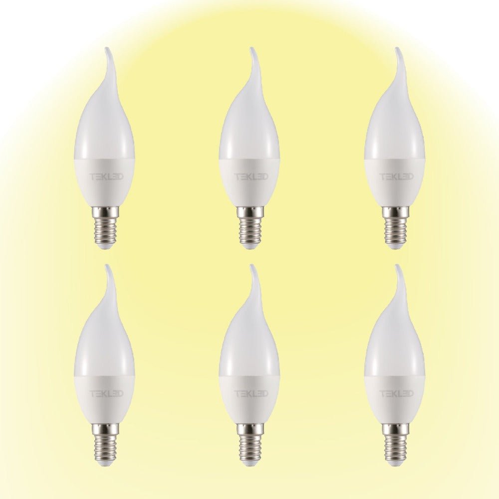 6 pack candle bulb e14 2700k warm white
