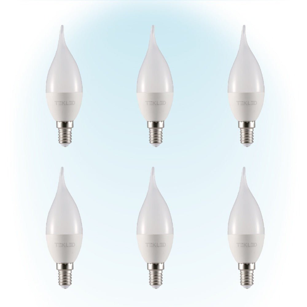 6 pack candle bulb e14 6000k cool daylight