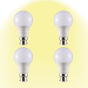 Leo LED GLS Bulb A60 Dimmable B22 Bayonet Cap 2700K Warm White 7 W Pack of 4 527-156204
