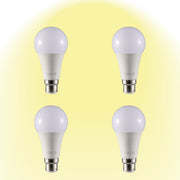 Leo LED GLS Bulb A60 Dimmable B22 Bayonet Cap 2700K Warm White 9 W Pack of 4 527-156284