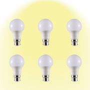 Leo LED GLS Bulb A60 B22 Bayonet Cap 2700K Warm White 7 W Pack of 6 527-15648