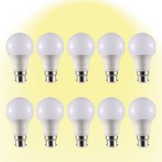 Leo LED GLS Bulb A60 B22 Bayonet Cap 2700K Warm White 7 W Pack of 10 527-15650