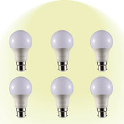 Leo LED GLS Bulb A60 B22 Bayonet Cap 4000K Cool White 7 W Pack of 6 527-15652