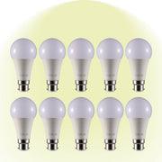 Leo LED GLS Bulb A60 B22 Bayonet Cap 4000K Cool White 12 W Pack of 10 527-15686