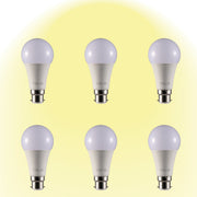 Leo LED GLS Bulb A60 B22 Bayonet Cap 2700K Warm White 15 W Pack of 6 527-15696