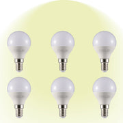 4000K cool white Canes LED Golf Ball Bulb P45 Dimmable E14 Small Edison Screw 6W 6 pack