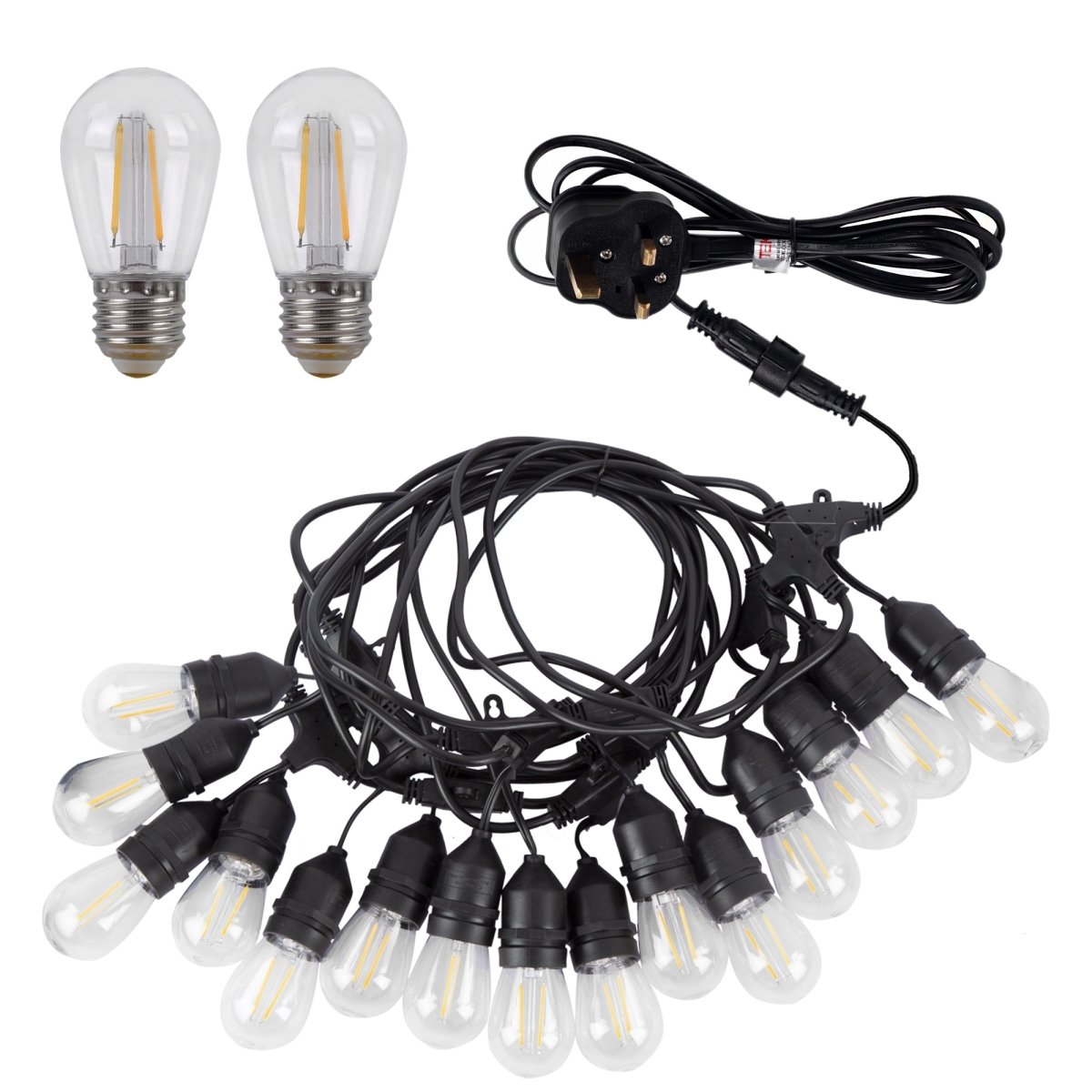 Pollux LED Bulb String 15pcs/30pcs E27 IP65 Waterproof Festoon Light ...