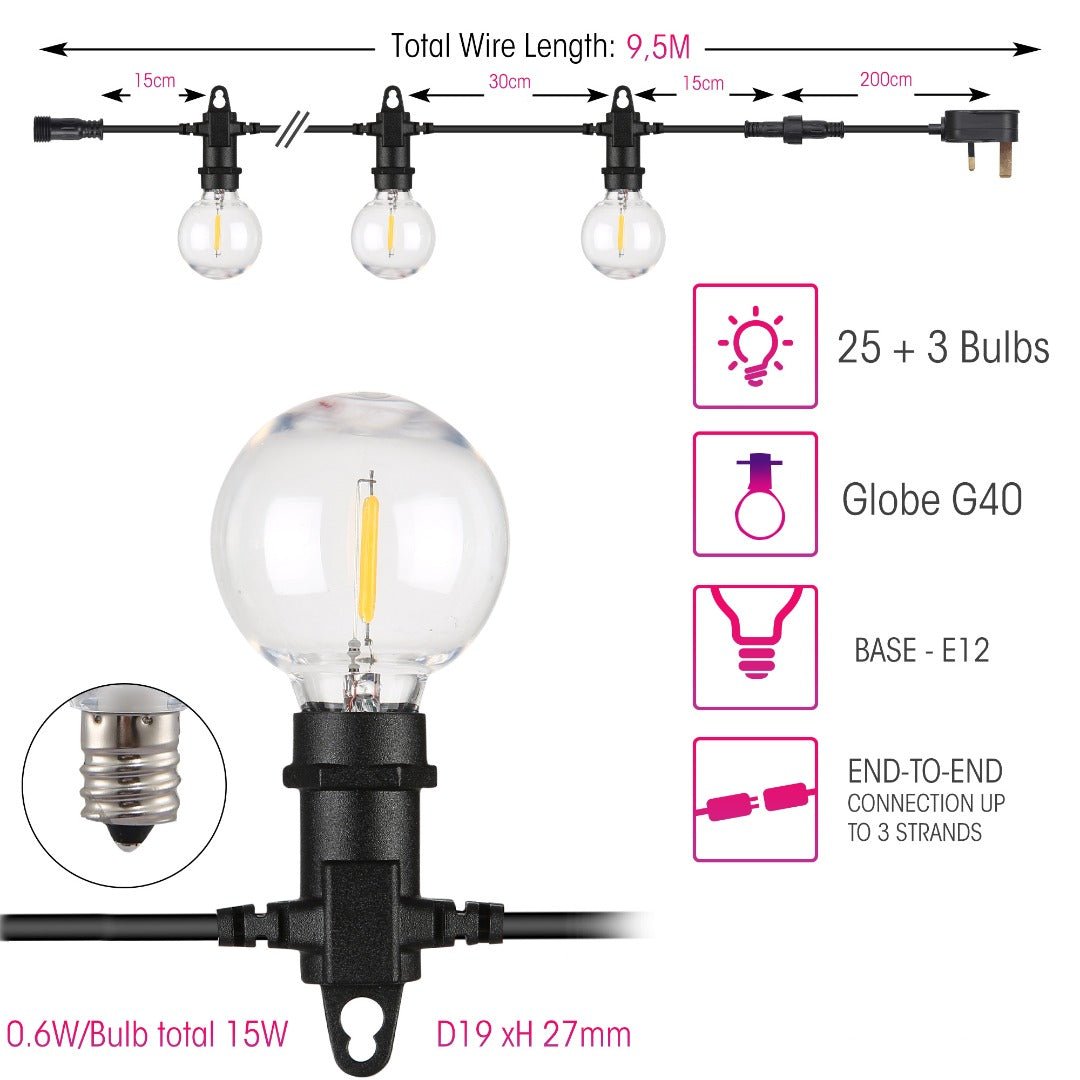 G40 led deals bulb frosted