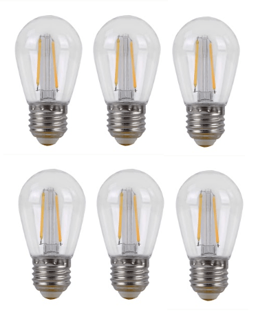 spare bulbs for Pollux LED Bulb String 15pcs/30pcs Edison Bulb ST14 E27 Edison Screw 11m/20m IP65 Waterproof Festoon Light Warm White 3000K